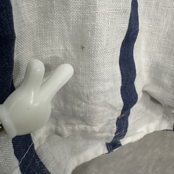 Liabella Italy Women's Oversized Lagenlook Top One Size White Blue Striped - Picture 14 of 14